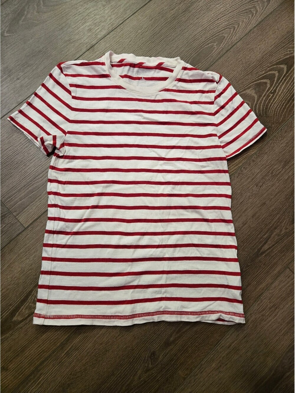 Womens J.Crew red stripe tee